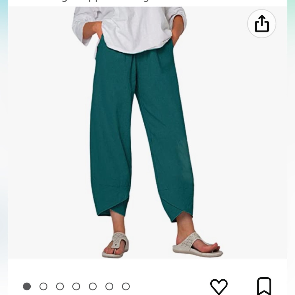 Light linen tulip pants